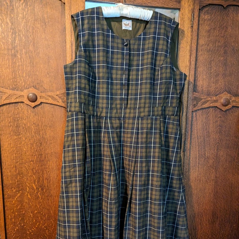 Linennaive Cotton Plaid Dress